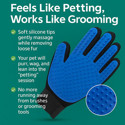 Gentle Pet Grooming Gloves- Fast US Shipping