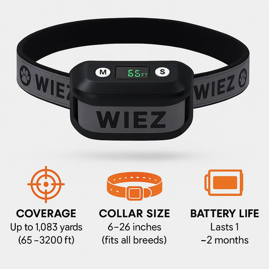 WIEZ Advanced Wireless GPS Dog Fence- Fast Shipping US only