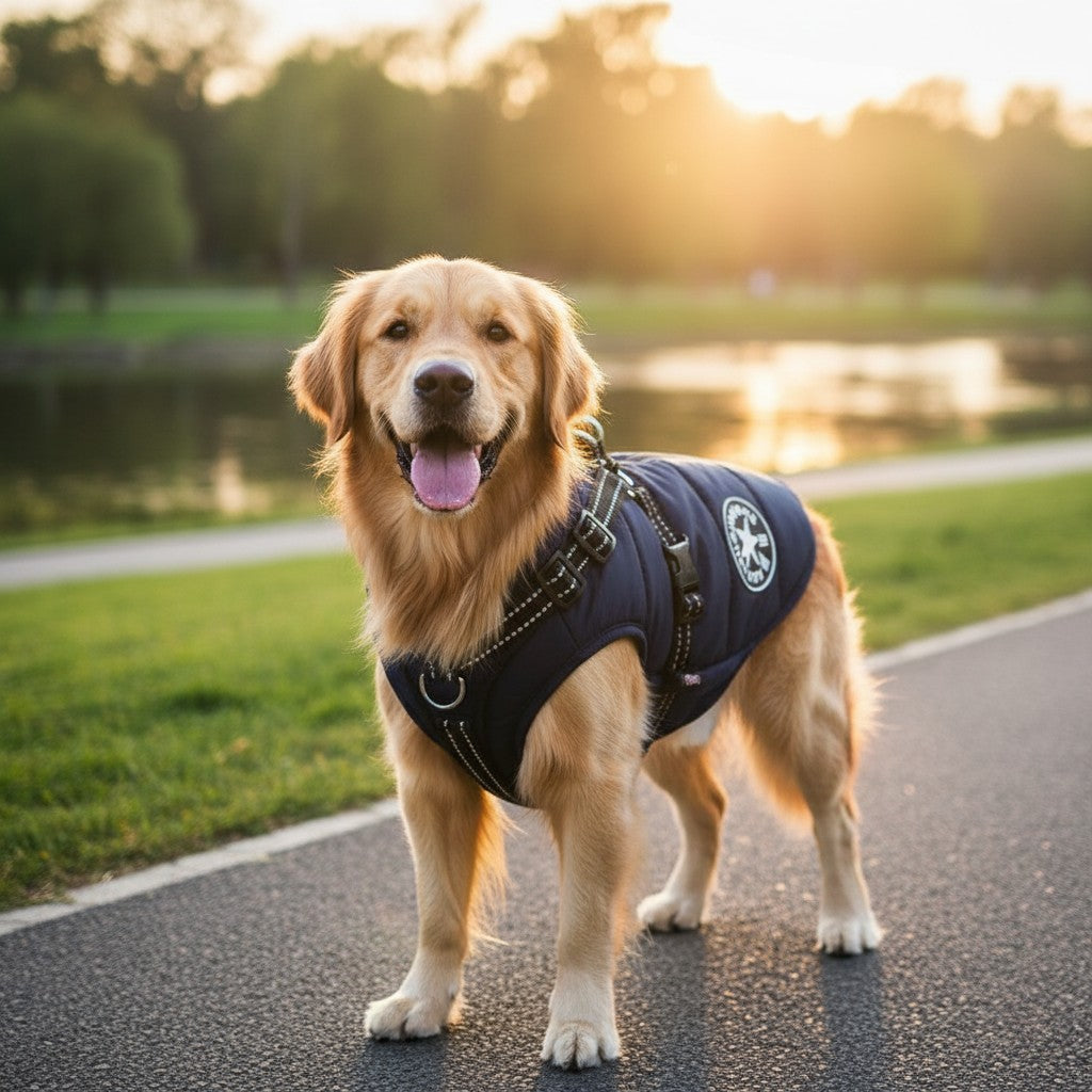 Waterproof Dog Jacket With Harness
