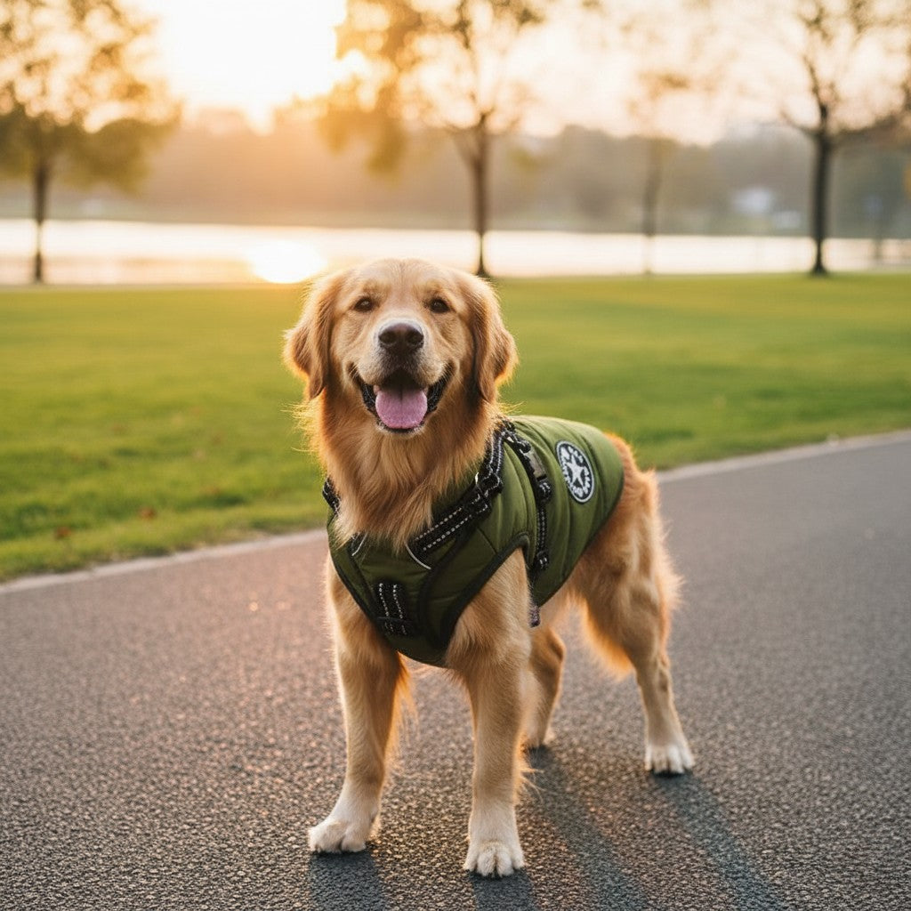 Waterproof Dog Jacket With Harness
