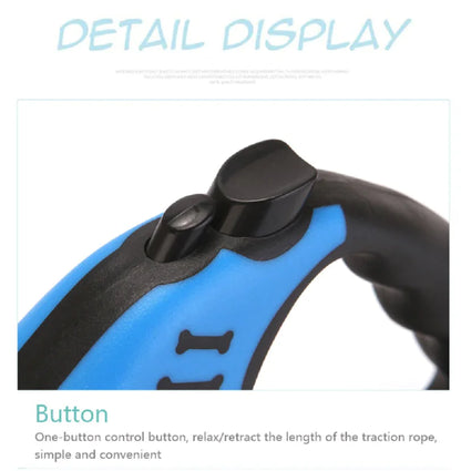 Quick-Retract 16.5FT Dog Walking Leash: Fast Shipping US