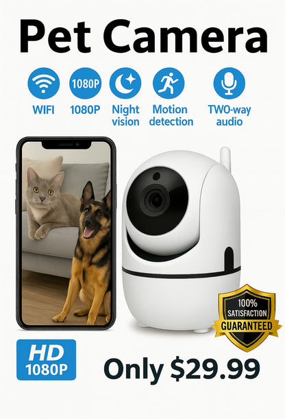 HomeSafe Pet Cam- 1080P WiFi- Fast US Shipping!
