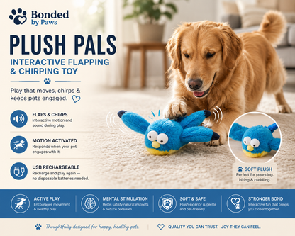 Plush Pals – Interactive Cat & Dog Toys (Flapping + Chirping)