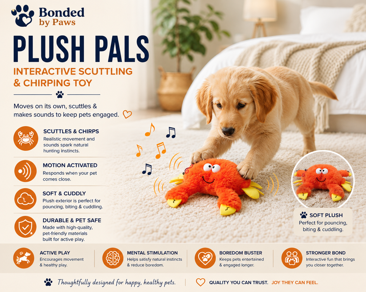 Plush Pals – Interactive Cat & Dog Toys (Flapping + Chirping)