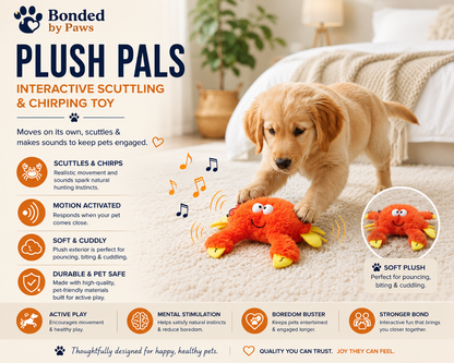 Plush Pals – Interactive Cat & Dog Toys (Flapping + Chirping)