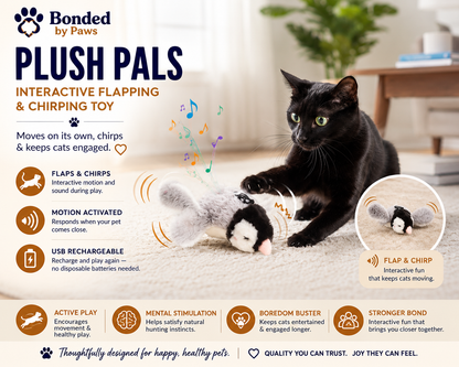 Plush Pals – Interactive Cat & Dog Toys (Flapping + Chirping)
