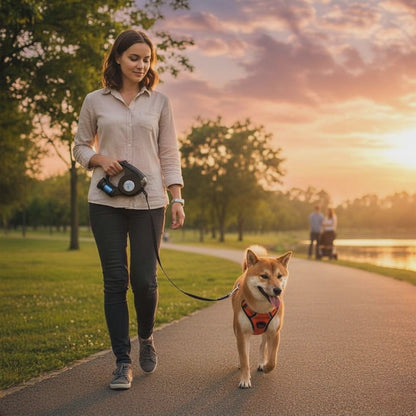 Retractable Dog leash With LED Flashlight