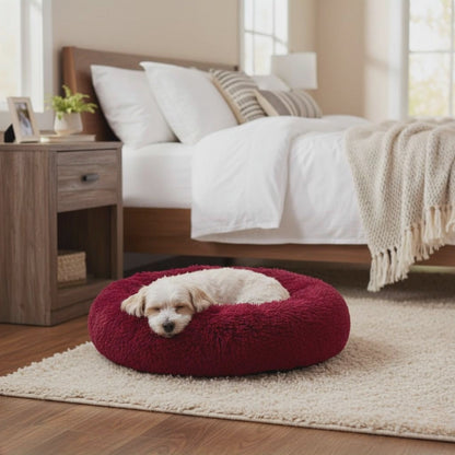 Super Soft Donut Pet Bed - Round Comfort Nest