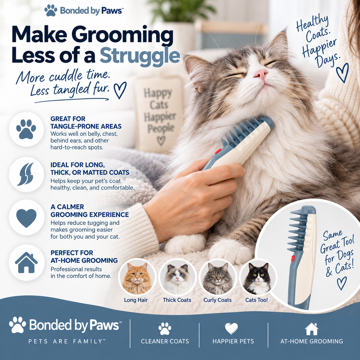 TangleTrim™ Electric Pet Grooming Comb