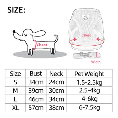 TrailPaw™ Reflective Mesh Harness + Leash (Fast U.S. Shipping)